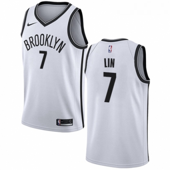 Womens Nike Brooklyn Nets 7 Jeremy Lin Swingman White NBA Jersey Association Edition