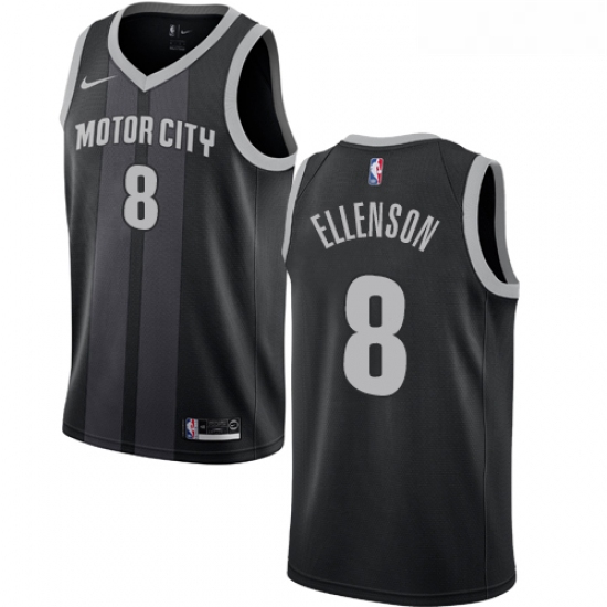 Womens Nike Detroit Pistons 8 Henry Ellenson Swingman Black NBA Jersey City Edition