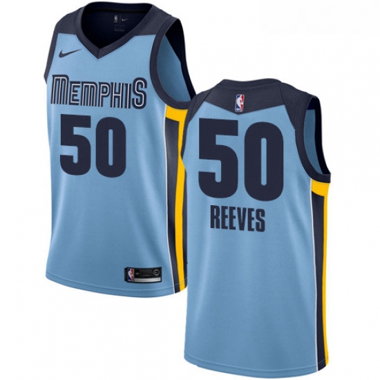 Womens Nike Memphis Grizzlies 50 Bryant Reeves Authentic Light Blue NBA Jersey Statement Edition