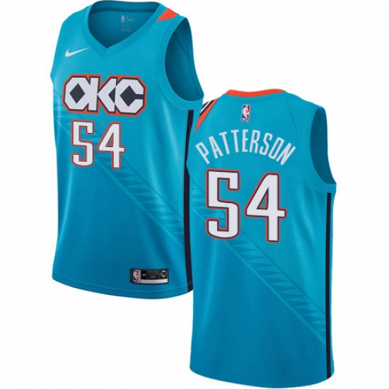 Womens Nike Oklahoma City Thunder 54 Patrick Patterson Swingman Turquoise NBA Jersey City Edition