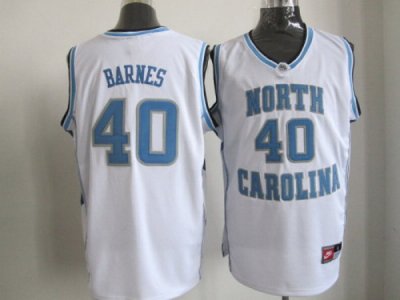 NBA North Carolina #40 Barnes White Jerseys