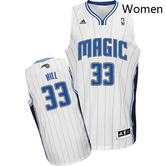 Womens Adidas Orlando Magic 33 Grant Hill Swingman White Home NBA Jersey