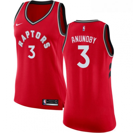 Womens Nike Toronto Raptors 3 OG Anunoby Swingman Red Road NBA Jersey Icon Edition