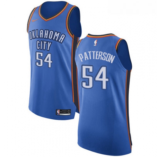 Womens Nike Oklahoma City Thunder 54 Patrick Patterson Authentic Royal Blue Road NBA Jersey Icon Edi