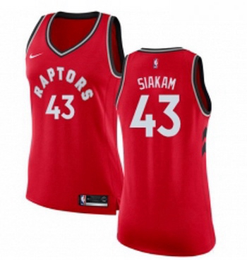 Womens Nike Toronto Raptors 43 Pascal Siakam Authentic Red Road NBA Jersey Icon Edition