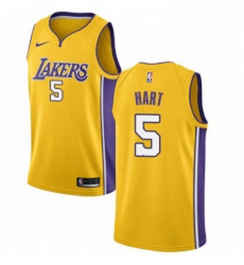 Womens Nike Los Angeles Lakers 5 Josh Hart Swingman Gold Home NBA Jersey Icon Edition