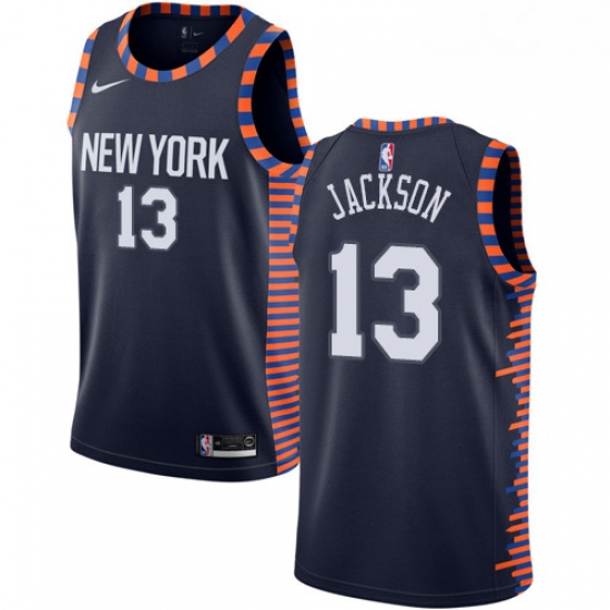 Womens Nike New York Knicks 13 Mark Jackson Swingman Navy Blue N