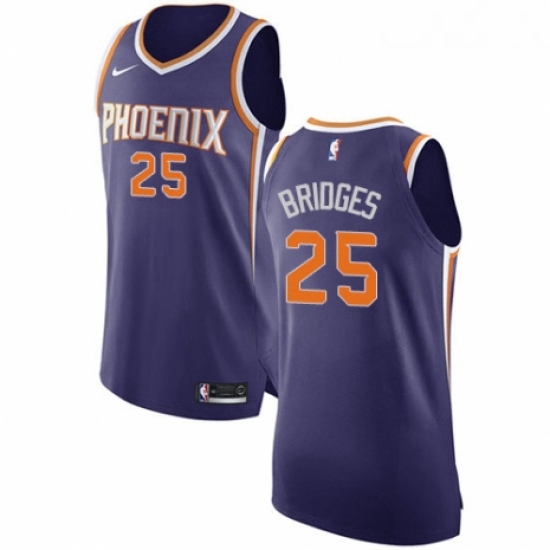 Womens Nike Phoenix Suns 25 Mikal Bridges Authentic Purple NBA Jersey Icon Edition