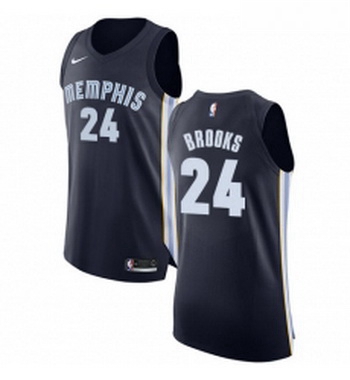 Womens Nike Memphis Grizzlies 24 Dillon Brooks Authentic Navy Blue Road NBA Jersey Icon Edition