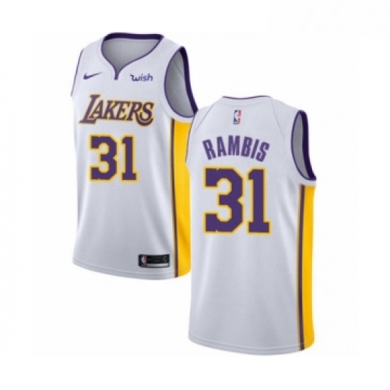 Womens Los Angeles Lakers 31 Kurt Rambis Authentic White Basketb