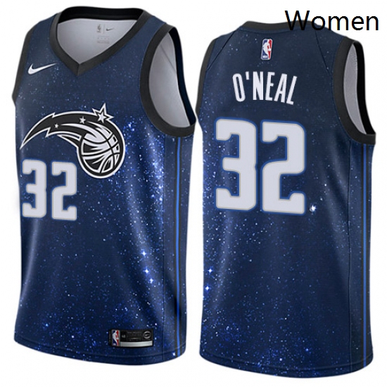 Womens Nike Orlando Magic 32 Shaquille ONeal Swingman Blue NBA J