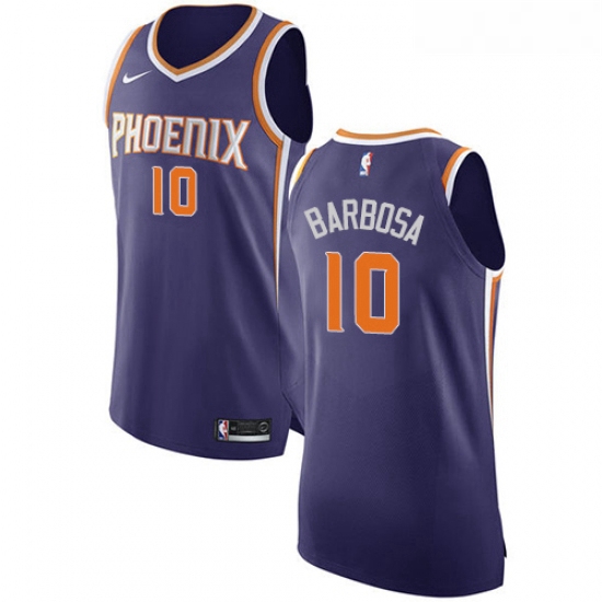 Womens Nike Phoenix Suns 10 Leandro Barbosa Authentic Purple Road NBA Jersey Icon Edition