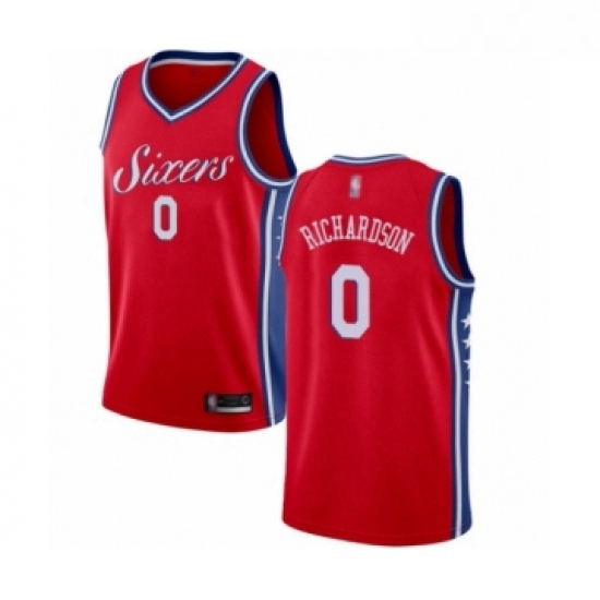 Womens Philadelphia 76ers 0 Josh Richardson Swingman Red Basketball Jersey Statement Edition