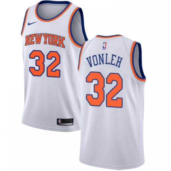 Womens Nike New York Knicks 32 Noah Vonleh Swingman White NBA Jersey Association Edition