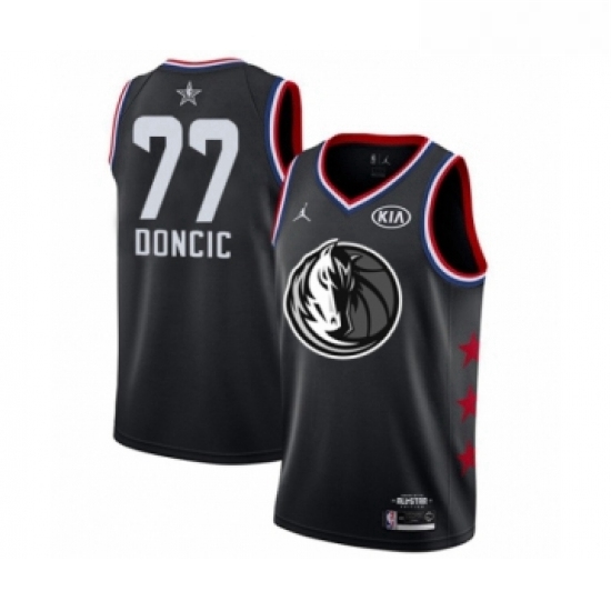 Womens Dallas Mavericks 77 Luka Doncic Swingman Black 2019 All Star Game Basketball Jersey