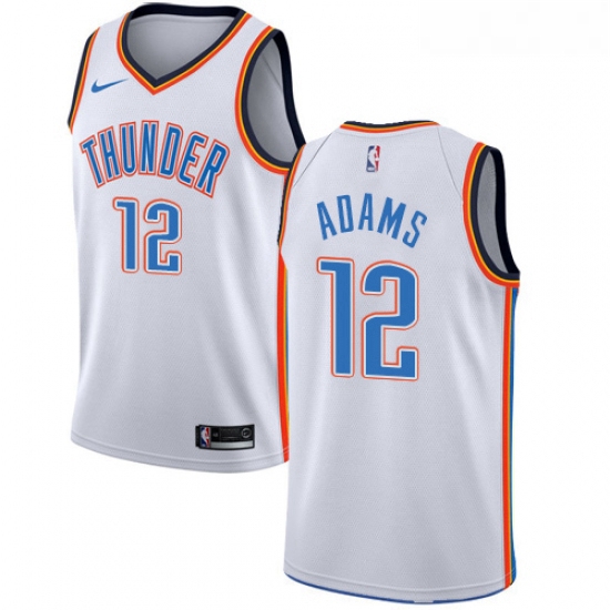 Womens Nike Oklahoma City Thunder 12 Steven Adams Authentic White Home NBA Jersey Association Editio