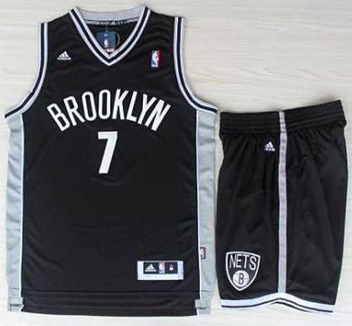 Brooklyn Nets 7 Joe Johnson Black Revolution 30 Swingman Jerseys Shorts NBA Suits