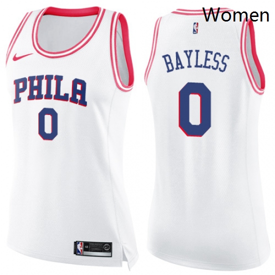 Womens Nike Philadelphia 76ers 0 Jerryd Bayless Swingman WhitePi