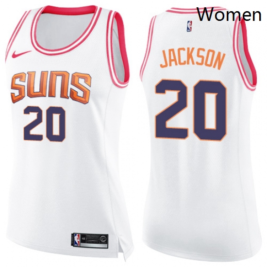 Womens Nike Phoenix Suns 20 Josh Jackson Swingman WhitePink Fash