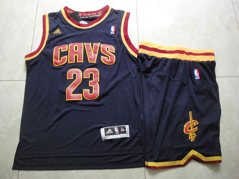 NBA Cleveland Cavaliers 23 LeBron James Blue Jerseys Shorts Set Suit