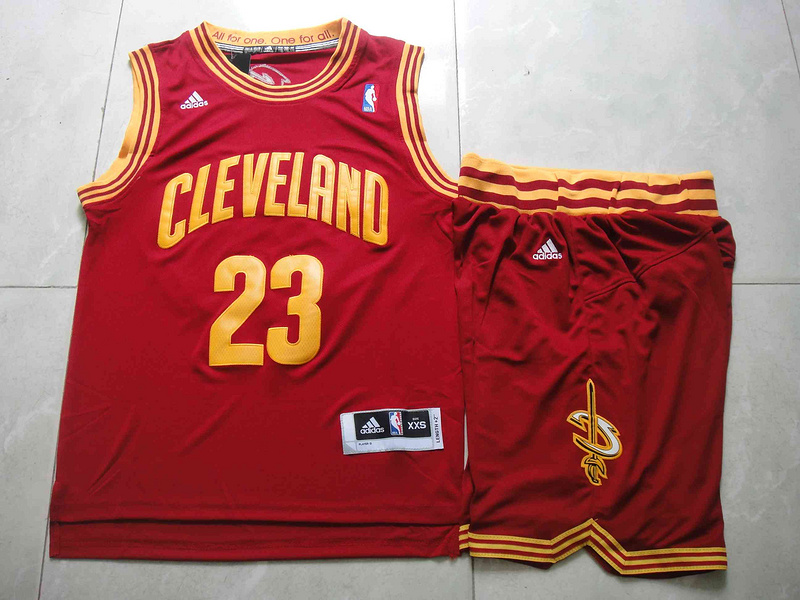 NBA Cleveland Cavaliers 23 LeBron James Red Jerseys Shorts Set Suit