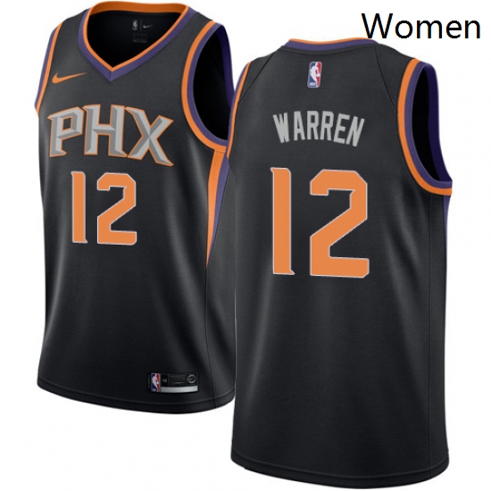 Womens Nike Phoenix Suns 12 TJ Warren Swingman Black Alternate N
