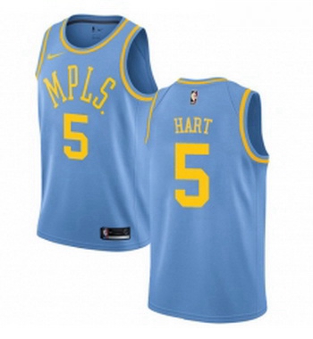 Womens Nike Los Angeles Lakers 5 Josh Hart Authentic Blue Hardwood Classics NBA Jersey