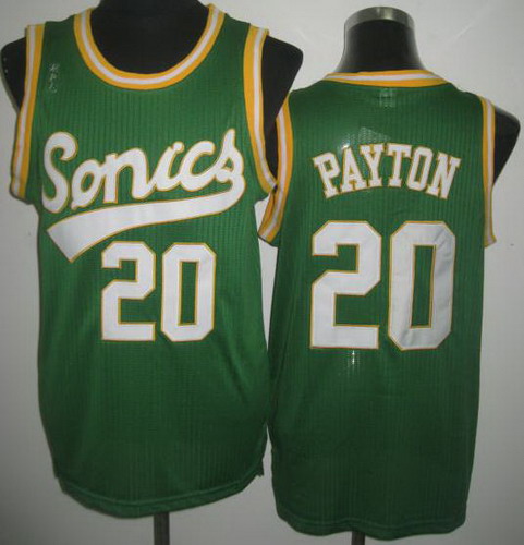 Seattle SuperSonics 20 Gary Payton Green Throwback Revolution 30