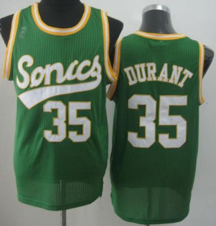 Seattle Supersonic 35 Kevin Durant Green Revolution 30 NBA Basketball Jerseys