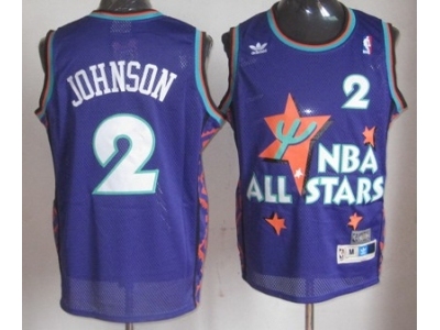 NBA 95 All Star #2 Johnson Purple Jerseys