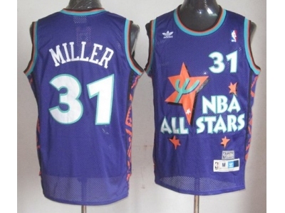 NBA 95 All Star #31 Miller Purple Jerseys