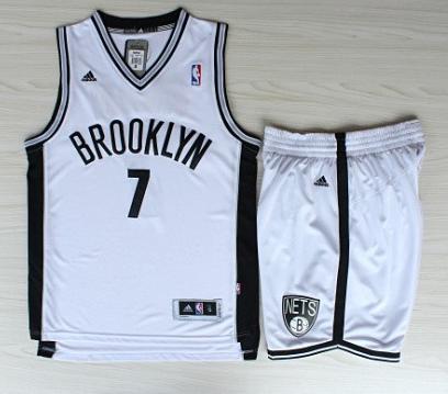 Brooklyn Nets 7 Joe Johnson White Revolution 30 Swingman Jerseys Shorts NBA Suits