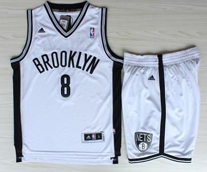 Brooklyn Nets 8 Deron Williams White Revolution 30 Swingman Jerseys Shorts NBA Suits