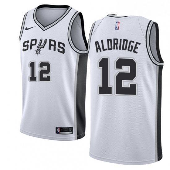 Womens Nike San Antonio Spurs 12 LaMarcus Aldridge Authentic White Home NBA Jersey Association Editi