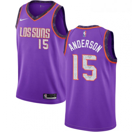 Womens Nike Phoenix Suns 15 Ryan Anderson Swingman Purple NBA Jersey 2018 19 City Edition