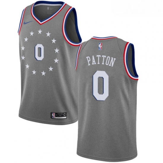 Womens Nike Philadelphia 76ers 0 Justin Patton Swingman Gray NBA Jersey City Edition