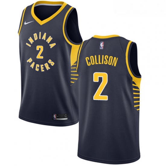 Womens Nike Indiana Pacers 2 Darren Collison Authentic Navy Blue Road NBA Jersey Icon Edition