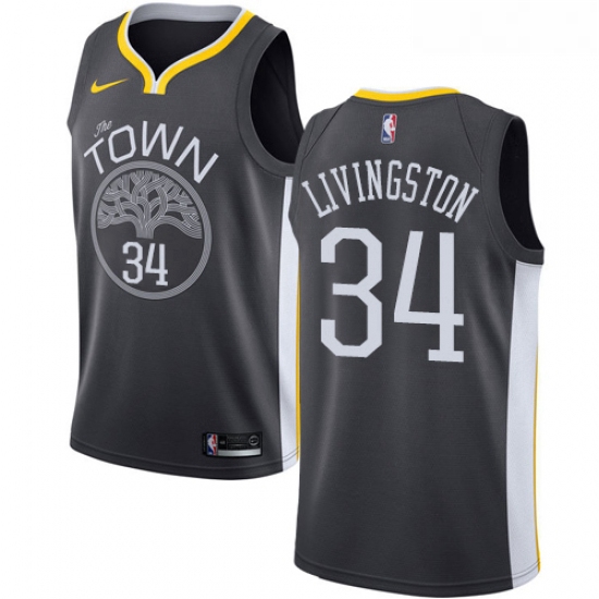 Womens Nike Golden State Warriors 34 Shaun Livingston Swingman Black Alternate NBA Jersey Statement 