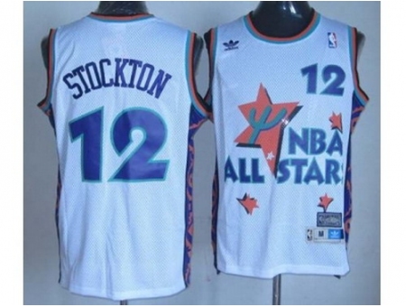 NBA 95 All Star #12 Stockton white