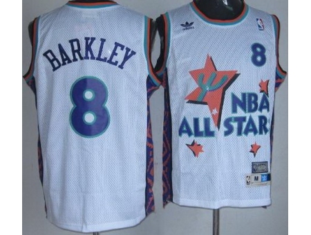 Phoenix Suns 8 Charles Barkley White 95 All Star NBA Jerseys