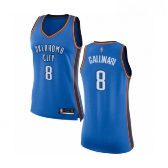 Womens Oklahoma City Thunder 8 Danilo Gallinari Swingman Royal Blue Basketball Jersey Icon Edition