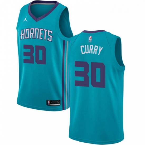 Womens Nike Jordan Charlotte Hornets 30 Dell Curry Authentic Teal NBA Jersey Icon Edition