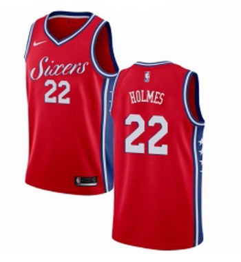 Womens Nike Philadelphia 76ers 22 Richaun Holmes Swingman Red Alternate NBA Jersey Statement Edition