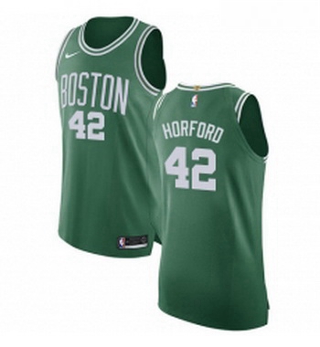 Womens Nike Boston Celtics 42 Al Horford Authentic GreenWhite No Road NBA Jersey Icon Edition