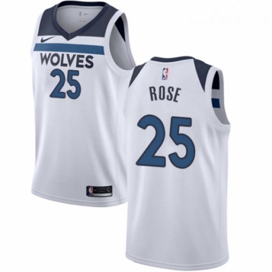 Womens Nike Minnesota Timberwolves 25 Derrick Rose Authentic White NBA Jersey Association Edition