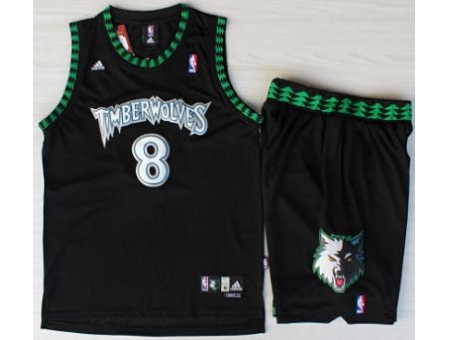 Minnesota Timberwolves 8 Latrell Sprewell Black Swingman NBA Jerseys Short Suits