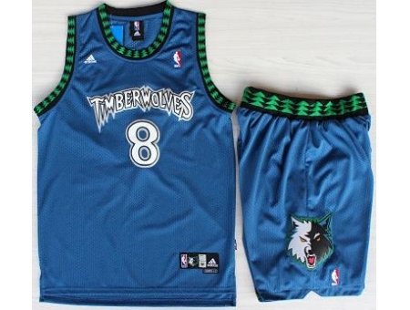 Minnesota Timberwolves 8 Latrell Sprewell Blue Swingman NBA Jerseys Short Suits