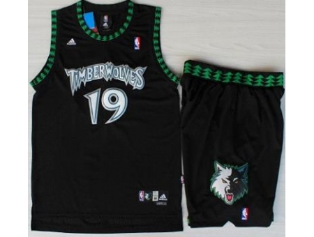 Minnesota Timberwolves 19 Sam Cassell Black Swingman NBA Jerseys Short Suits