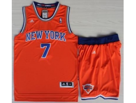 New York Knicks 7 Carmelo Anthony Orange Revolution 30 Swingman NBA Jerseys Shorts Suits