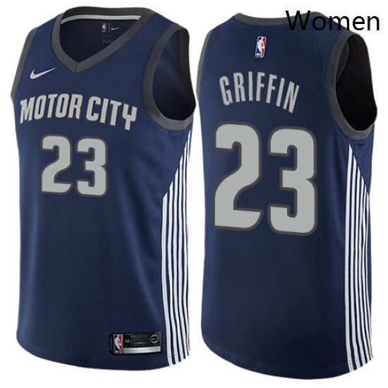 Womens Nike Detroit Pistons 23 Blake Griffin Swingman Navy Blue NBA Jersey City Edition